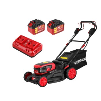 Газонокосилка аккум. WORTEX CLM 4536-4 в кор. XLT SET БЕСЩЁТ.ДВИГ., САМОХОД., 18В+18В, 2х6Ач акб