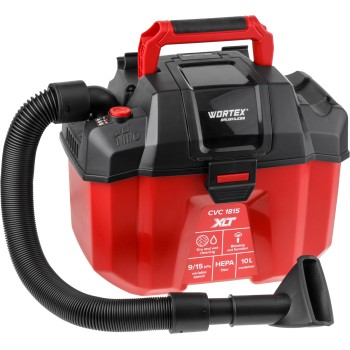 Аккум. пылесос WORTEX CVC 1815 в кор. XLT SET БЕСЩЁТ., 18 В, 9-15 кПа, 10 л, строительный