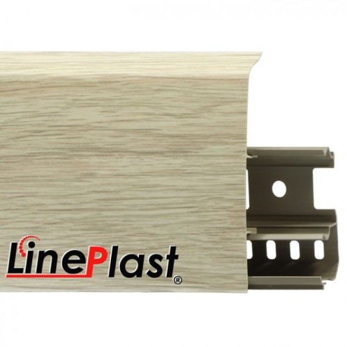 Плинтус напольный ПВХ LinePlast 85 мм Бальза светлая LS006