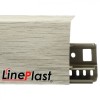 Плинтус напольный ПВХ LinePlast 85 мм Ясень шимо светлый LS005