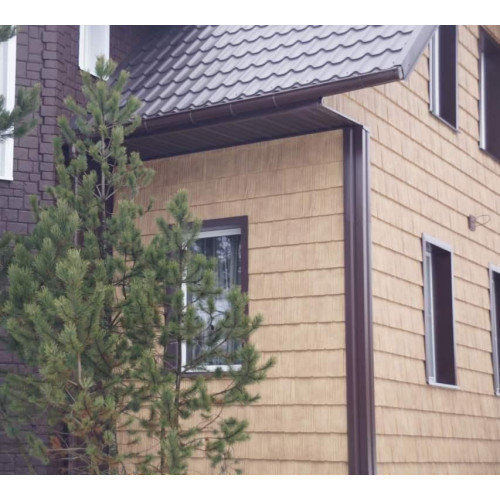 Сайдинг цокольный Grand Line Я-фасад Сибирская дранка слоновая кость