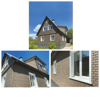 Сайдинг цокольный Стоун-хаус S-Lock Клинкер Бежевый