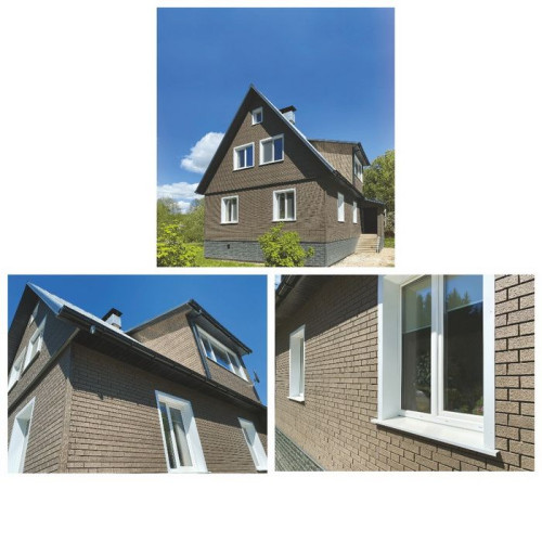 Сайдинг цокольный Стоун-хаус S-Lock Клинкер Бежевый