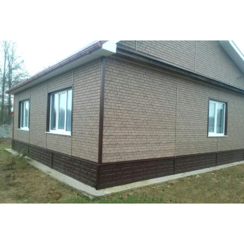 Сайдинг Ю-пласт Стоун-Хаус Кирпич бежевый