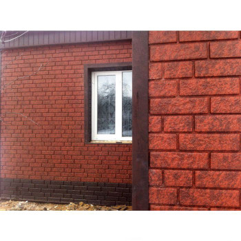 Сайдинг Ю-пласт Стоун-Хаус Кирпич красный