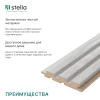 Панель Стеновая Реечная МДФ Stella Beats Standart Дуб Претто 2700x119x16 (4шт.упак.)