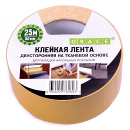 Скотч двухсторонний Grace 5м для напольных покрытий на тканевой основе