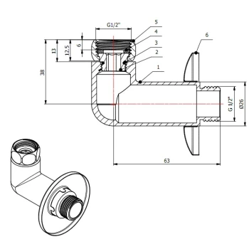 Американка угловая 1/2