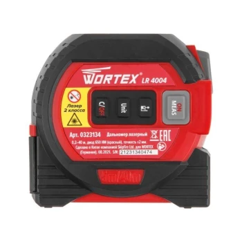 Дальномер лазерный WORTEX LR 4004 в кор., 0.05 - 40 м, +/- 2 мм/м