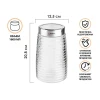Банка для сыпучих продуктов стеклянная Ажур (Azhur) 1600 мл, PERFECTO LINEA