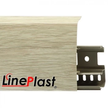 Плинтус напольный ПВХ LinePlast 85 мм Бальза светлая LS006