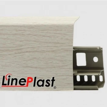 Плинтус напольный ПВХ LinePlast 85 мм Гуатамбу светлый LS023