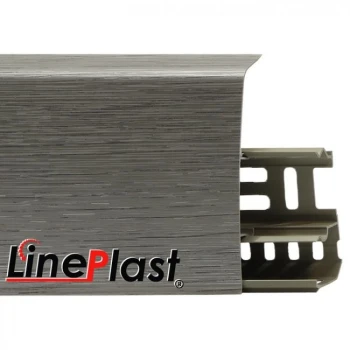 Плинтус напольный ПВХ LinePlast 85 мм Металлик Файн-лайн LS020