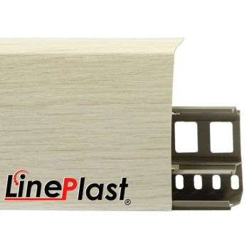 Плинтус напольный ПВХ LinePlast 85 мм Туя светлая LS013