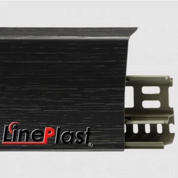 Плинтус напольный ПВХ LinePlast 85 мм Венге тёмный LS028